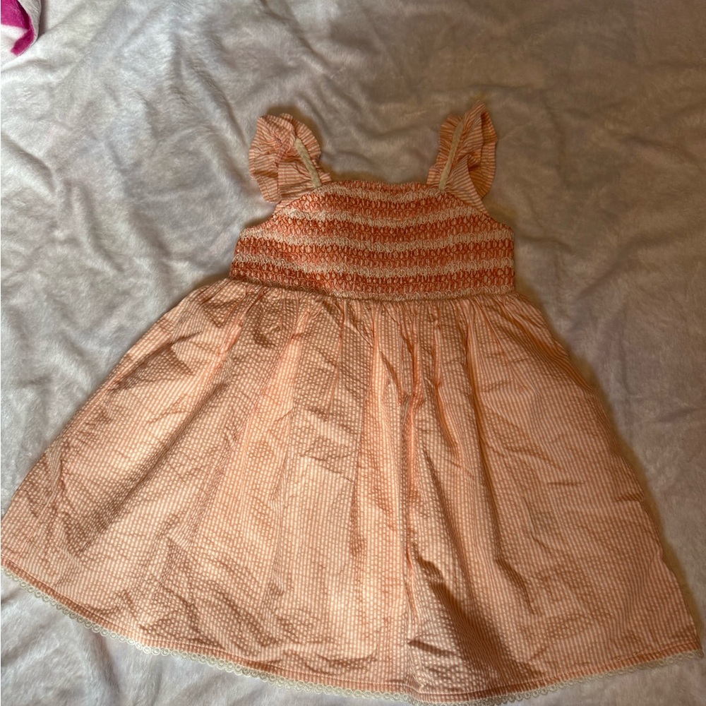 Tahari 100% Cotton Orange Kids Dress